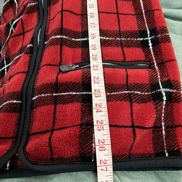 Vintage Robert Kitchen Plaid Fleece Vest Womens Full Zip Made in Canada - Picture 6 of 7